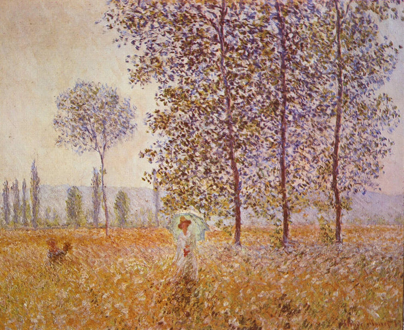 Under poppel, sol effekt W1135 - Claude Monet