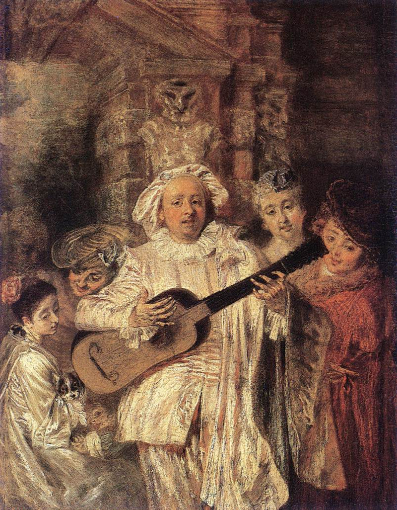 Under en Mezetin-klädnad - Antoine Watteau