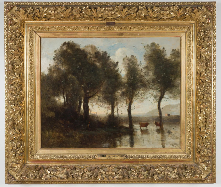 Minne från våtmarkerna i Beauvaisis. Sjön - Jean-Baptiste Camille Corot