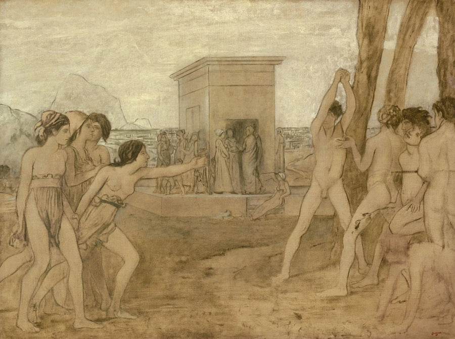 De unga spartanerna utmanar pojkarna - Edgar Degas