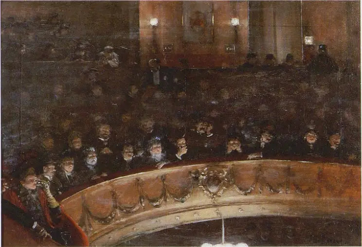 Åskådare i balkongstolar - Jean Béraud