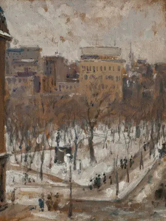 Torg i Paris, snöväder - Gustave Caillebotte