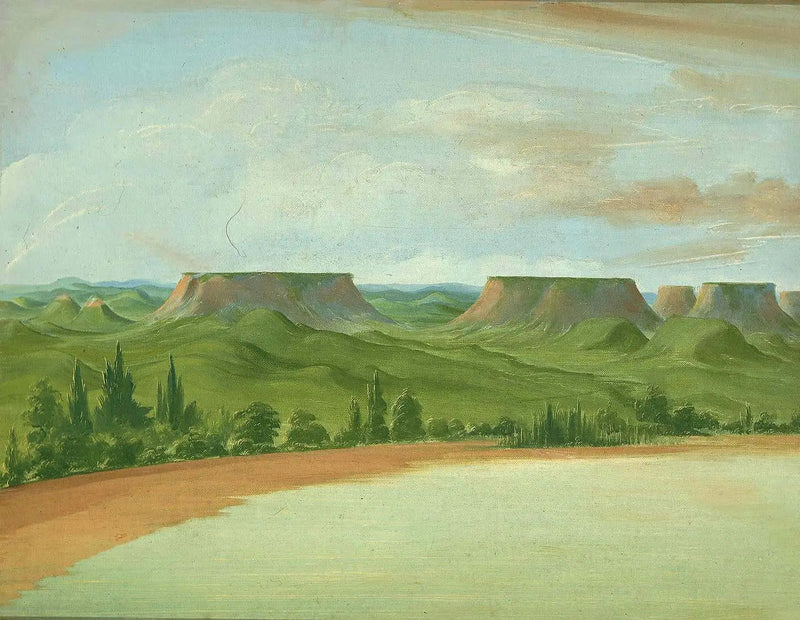 Square Hills, 1 200 mil ovanför Saint-Louis - George Catlin