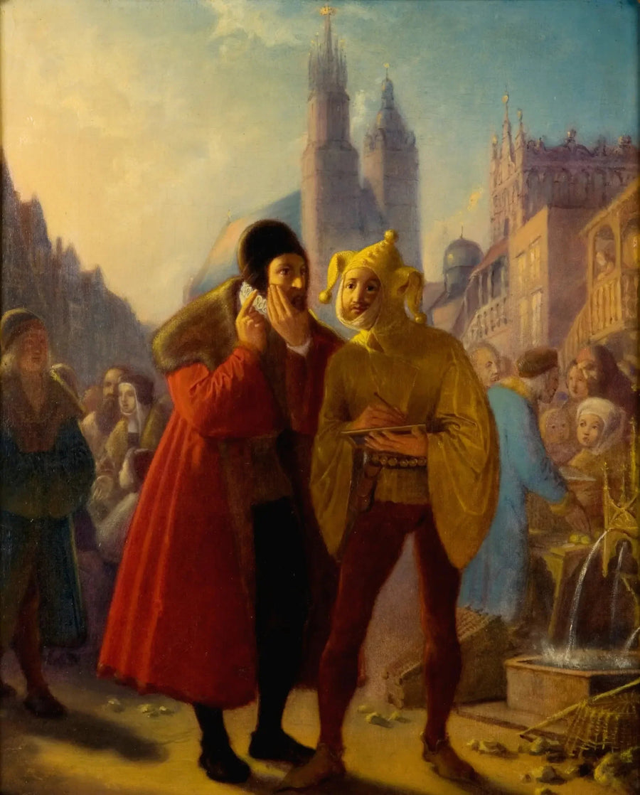 Stańczyk imiterar tandvärk - Jan Matejko
