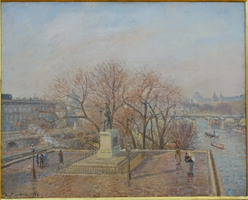 Staty av Henrik IV, morgon, vintersol - Camille Pissarro