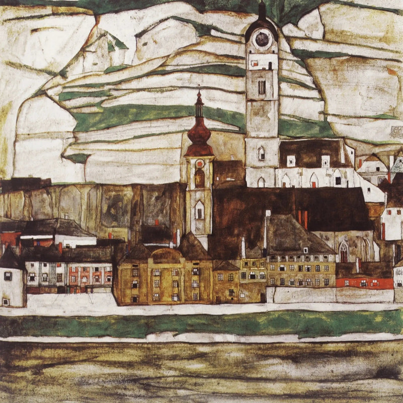 Stein vid Donau, sedd från söder - Egon Schiele
