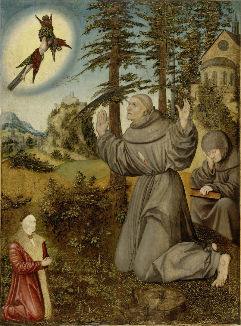 Stigmatisering av Saint François - Lucas Cranach den äldre