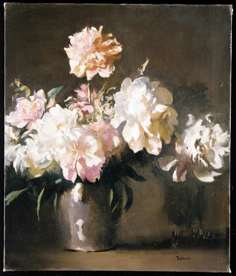 Stilleben: Vas med pioner - Edmund Charles Tarbell