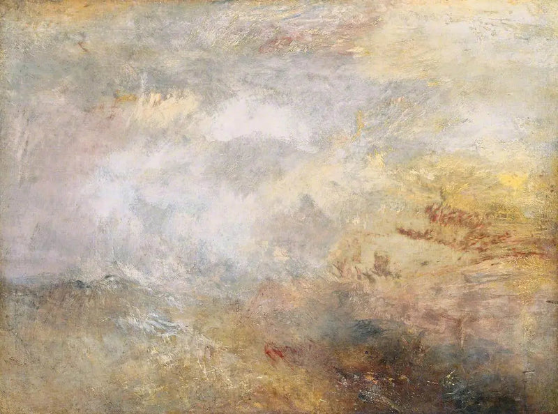Stormigt hav med delfiner - J. M. W. Turner