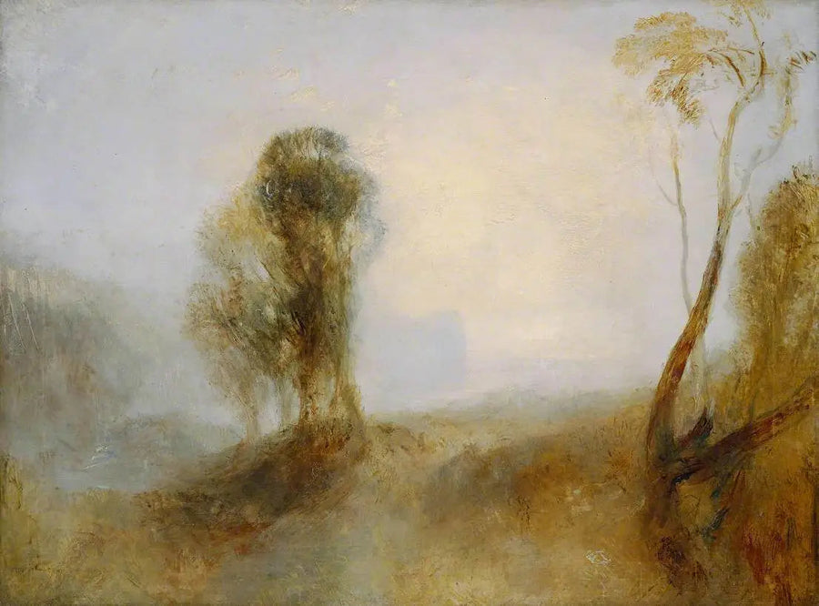 Soluppgång, ett slott vid en bukt: 'Ensamhet' - J. M. W. Turner
