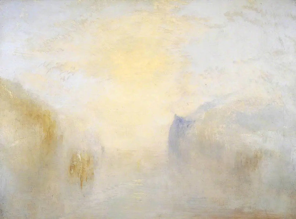 Sunrise, with a Boat between Headlands - J. M. W. Turner image 1 reproduction d’œuvre d’art à l’huile