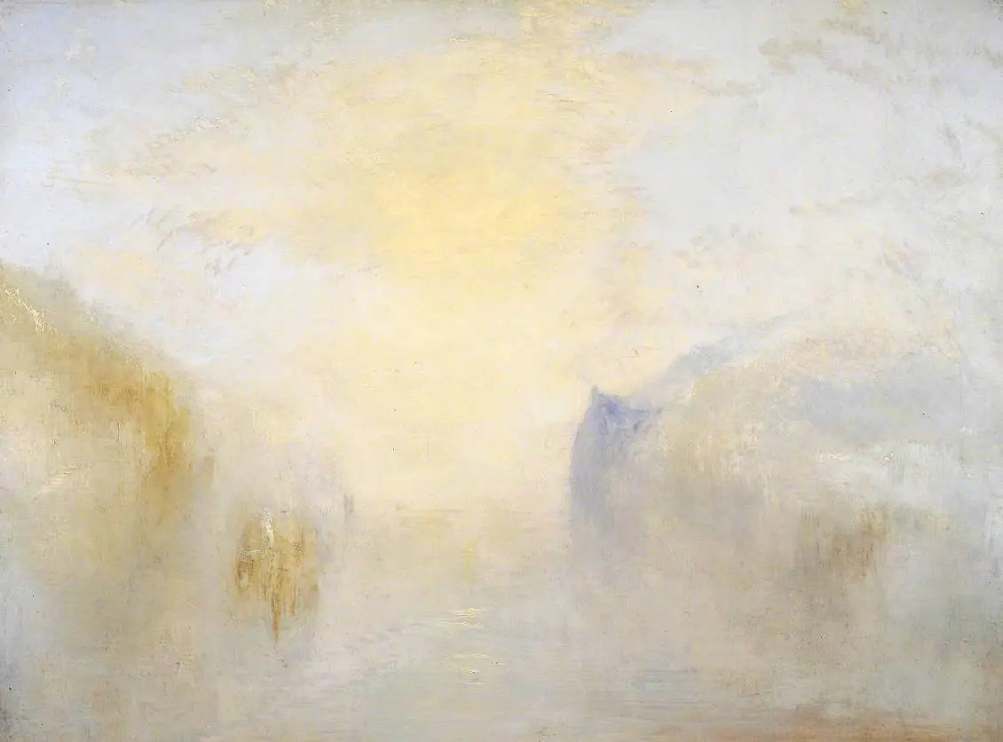 Sunrise, with a Boat between Headlands - J. M. W. Turner image 1 reproduction d’œuvre d’art à l’huile