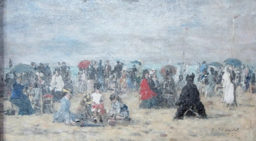 På stranden i Trouville - Eugène Boudin