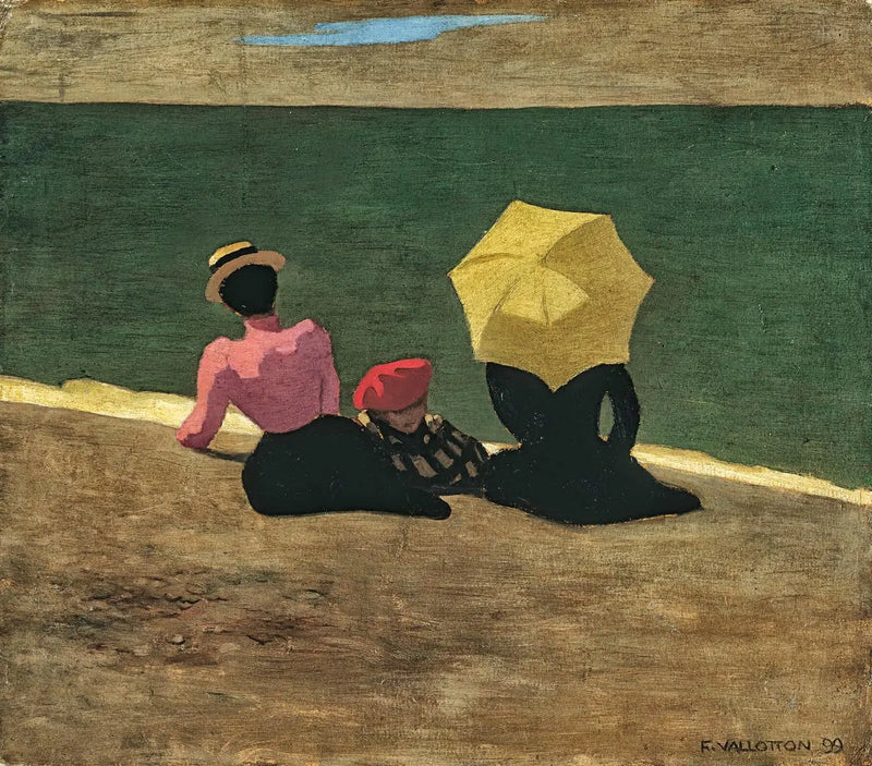 På stranden - Félix Vallotton