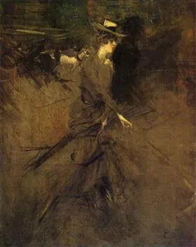 På promenaden - Giovanni Boldini