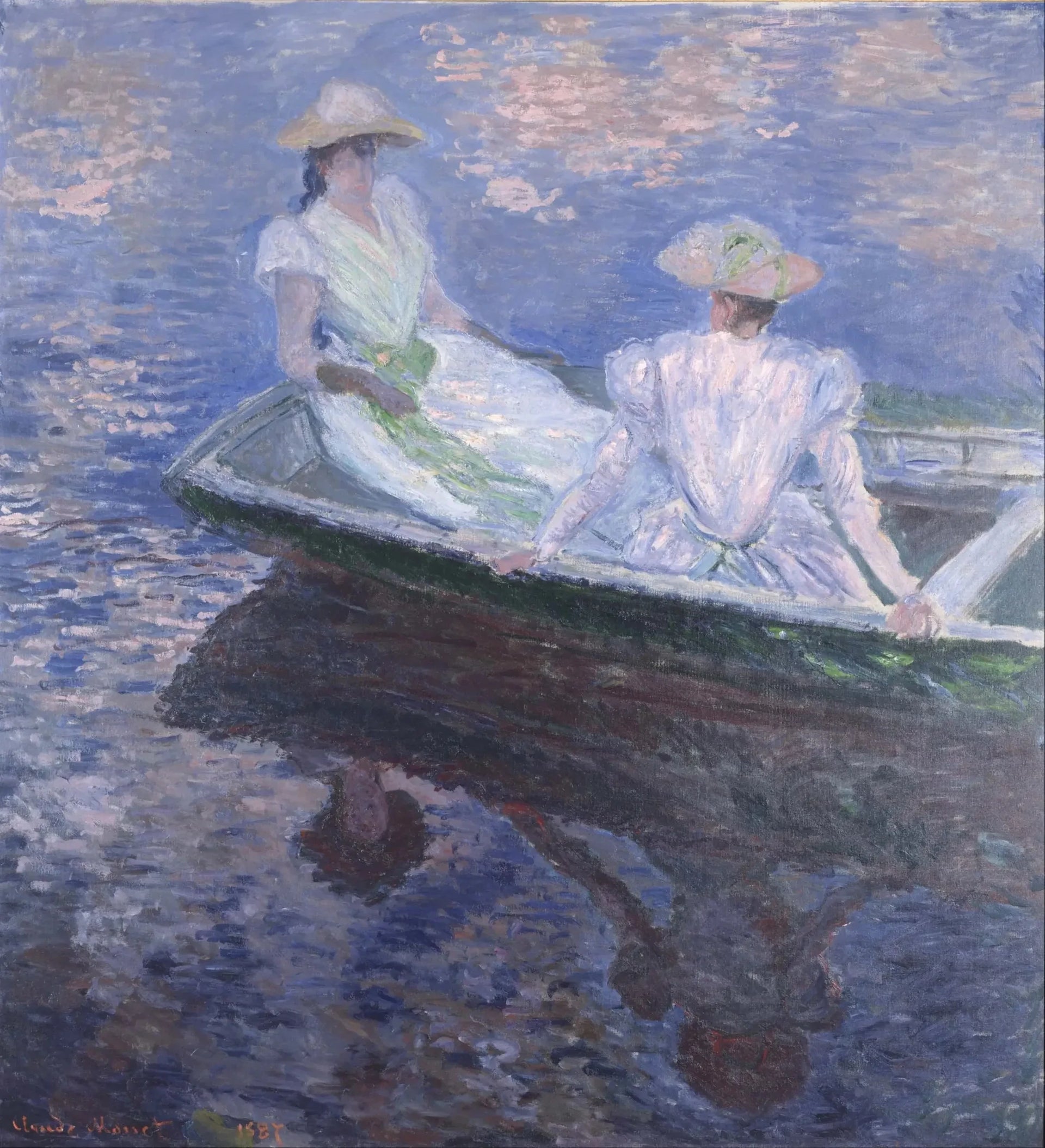Sur le bateau W1152 par Claude Monet, Musée national de l’Art occidental de Tokyo