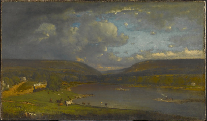 Vid Delaware-floden - George Inness