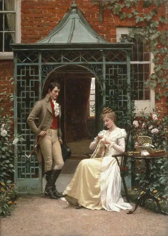 På tröskeln - Edmund Blair Leighton