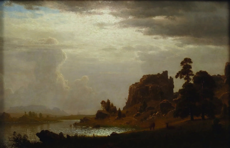 På Sweetwater nära Djävulens port - Albert Bierstadt