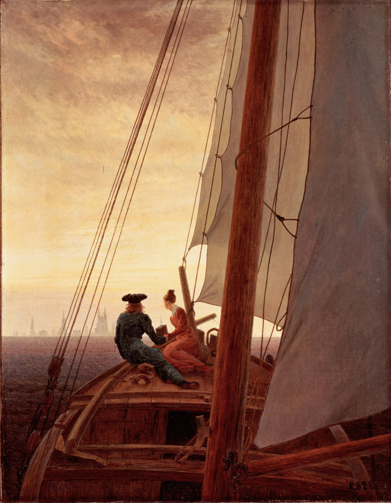 På segelbåten - Caspar David Friedrich