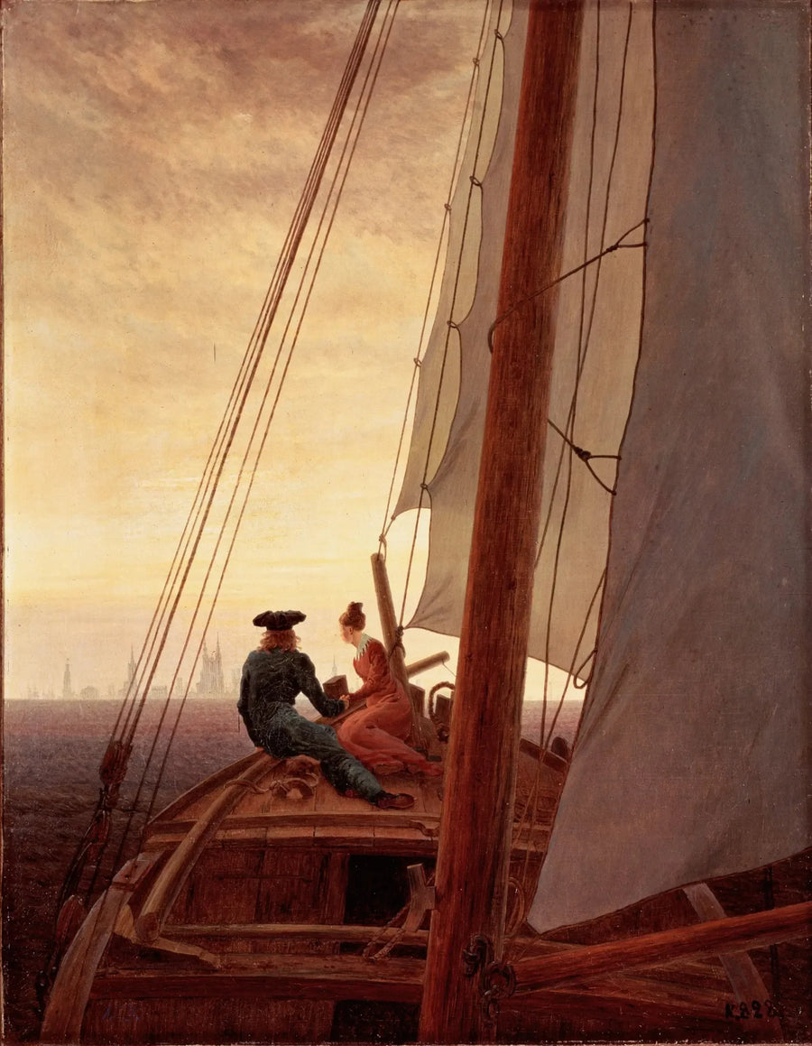På segelbåten - Caspar David Friedrich