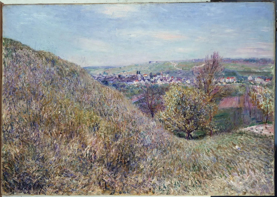 På kullen i Moret på våren - Morgon - Alfred Sisley