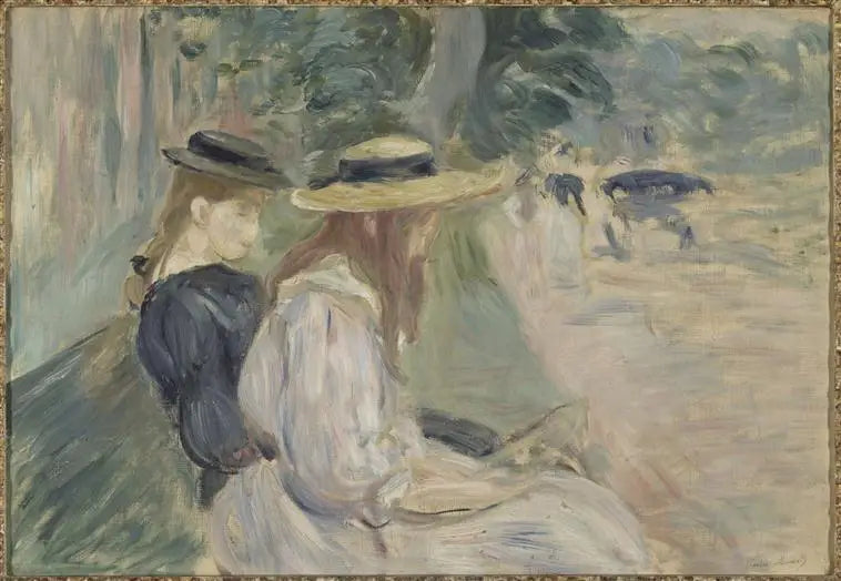 På en bänk i Bois de Boulogne - Berthe Morisot