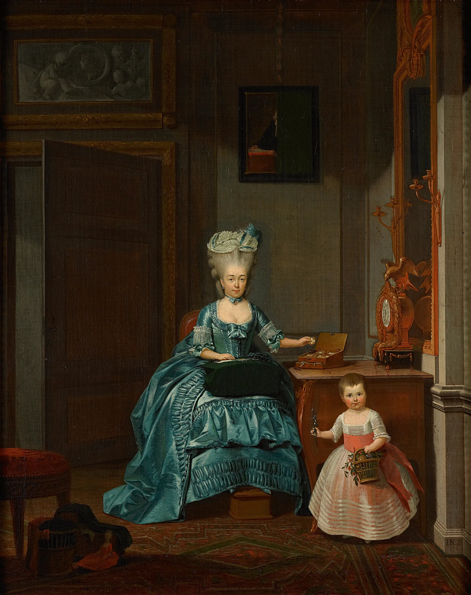 Susanna van Collen-Mogge avec sa fille - Hermanus Numan