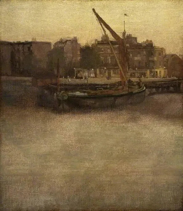 Symfoni i grått och brunt: Lindsey Row, Chelsea - James Abbott McNeill Whistler