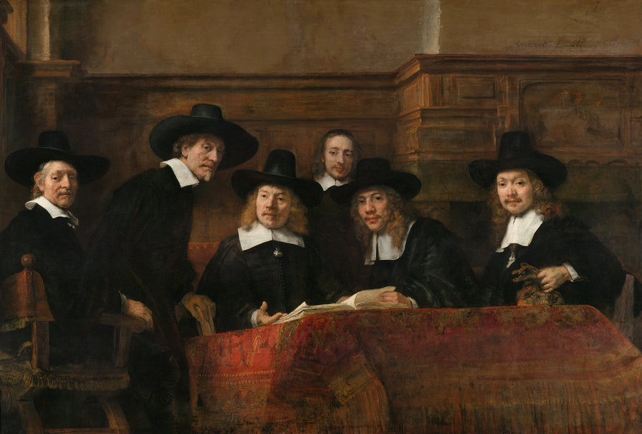 Gildens syndicus av väverskor - Rembrandt