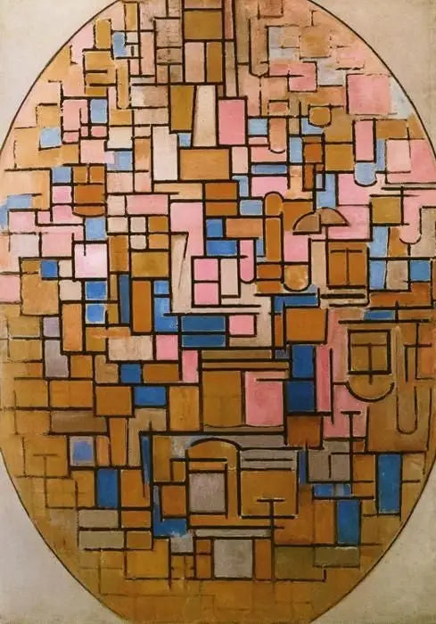 Tavla III: Oval komposition - Piet Mondrian