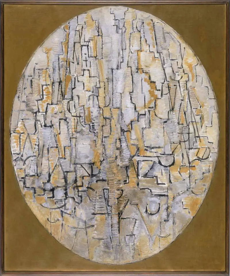 Tavla nr 3: Komposition i en oval - Piet Mondrian