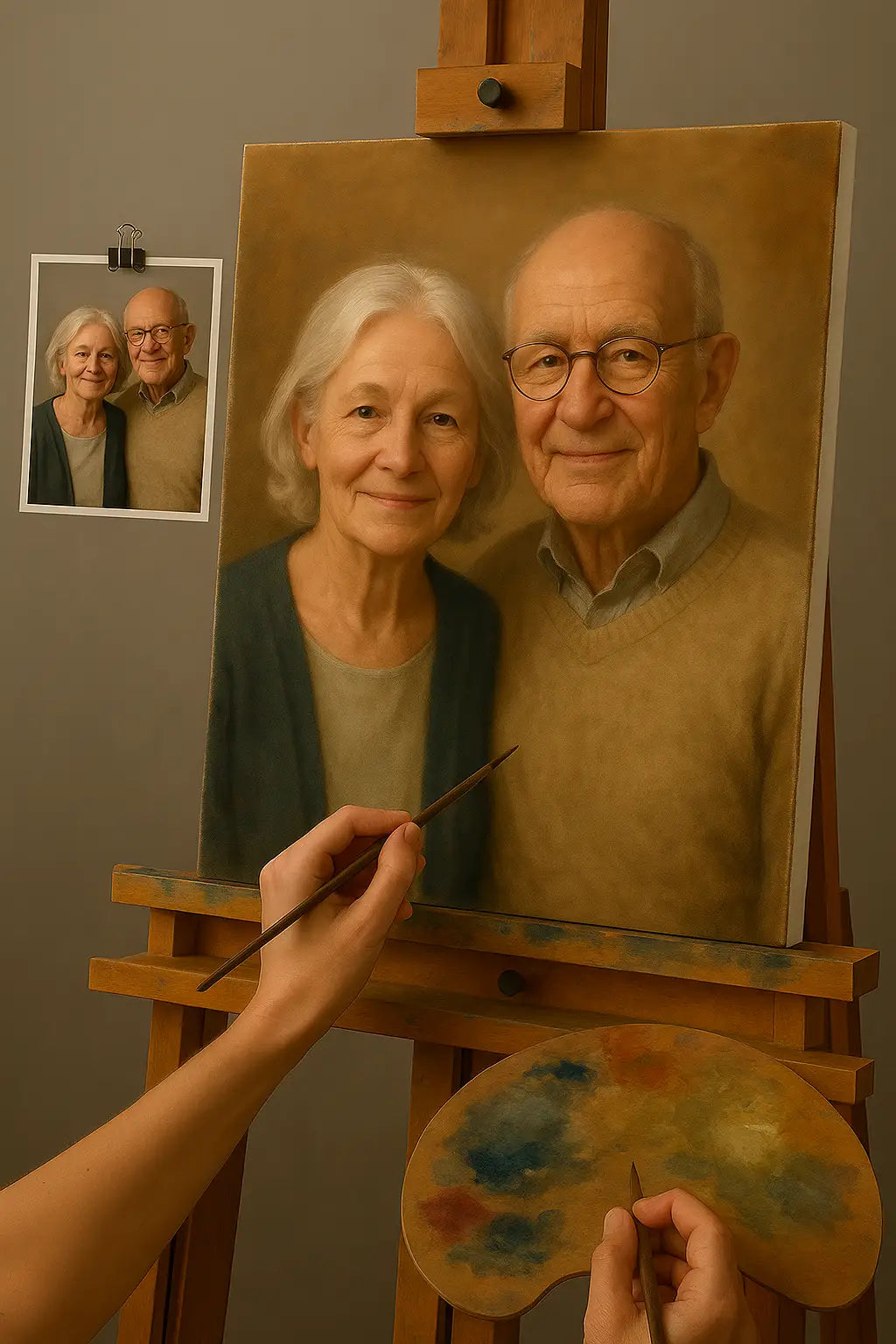 💑 Tableau personnalisé couple – Peinture à l’Huile Unique et Émotionnelle - Alpha Reproduction