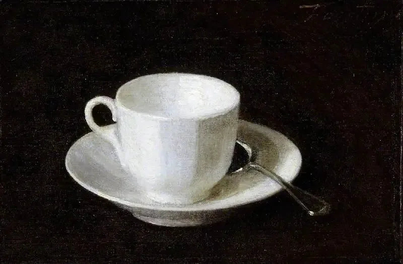 Vita kopp och fat - Henri Fantin-Latour