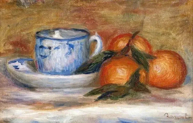Kopp och mandariner - Pierre-Auguste Renoir
