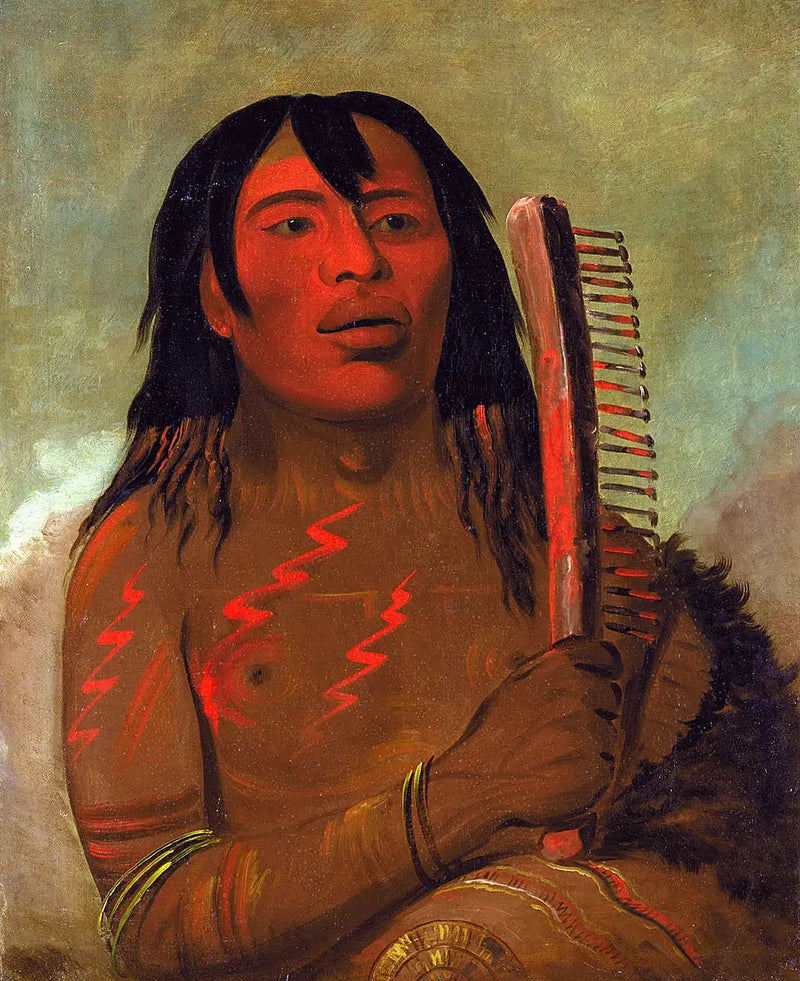 Tcha-dés-sa-ko-máh-pee, björnens barn - George Catlin