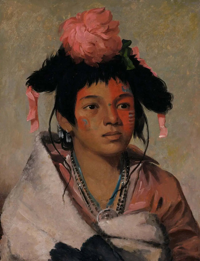 Tcha-káuk-o-ko-máaugh, stor ledare, en pojke - George Catlin