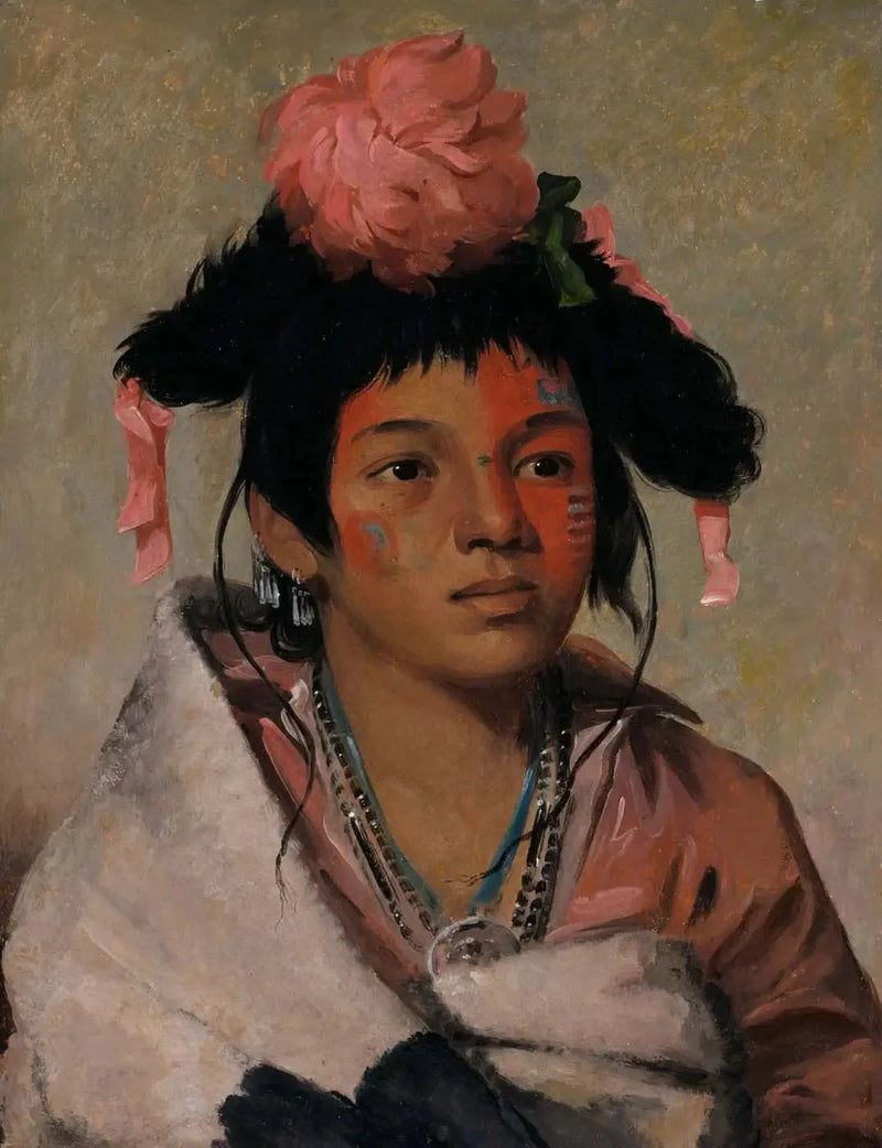 Tcha-káuk-o-ko-máaugh, stor ledare, en pojke - George Catlin