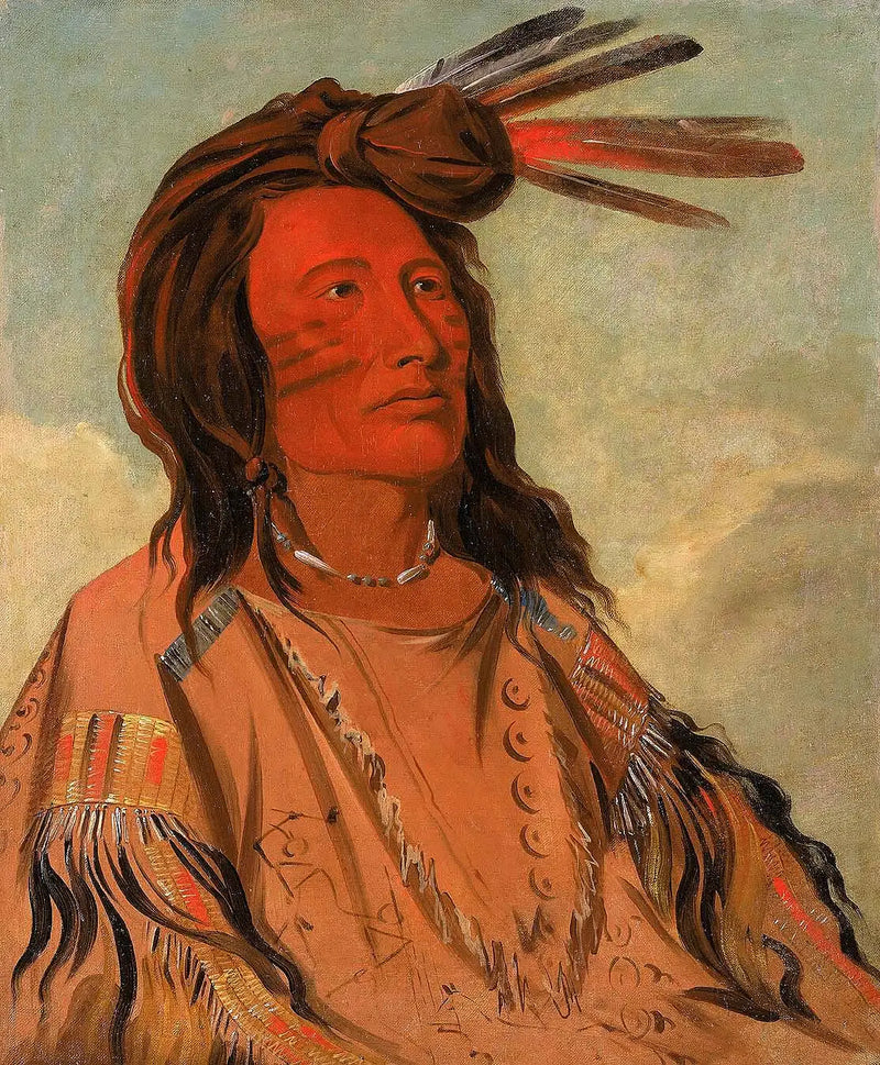 Tchán-dee, Tobak, en Oglala-chef - George Catlin