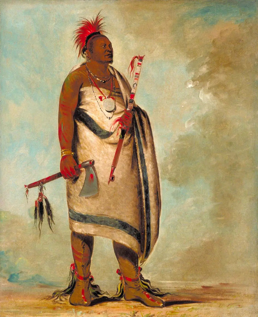 Tchong-tas-sáb-bee, Svart hund, andra chef - George Catlin