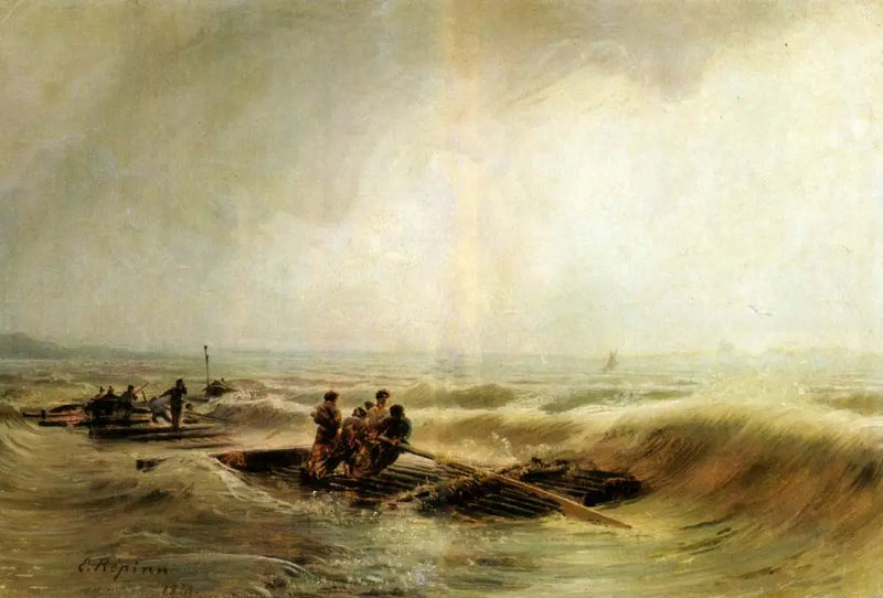 Storm över Volga - Ilya Repin