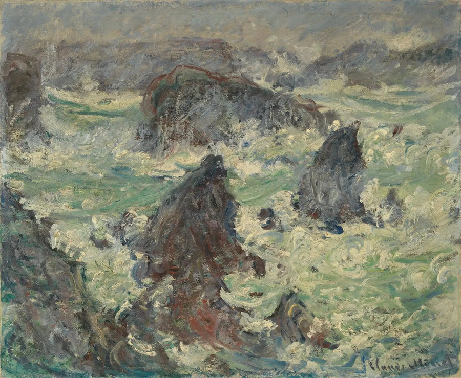 Storm över Belle-Îles kuster - Claude Monet