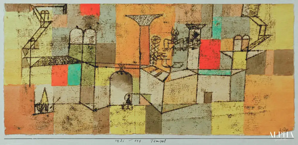 Temple, 1921.119 - Paul Klee - Reproductions de tableaux et peintures haut de gamme