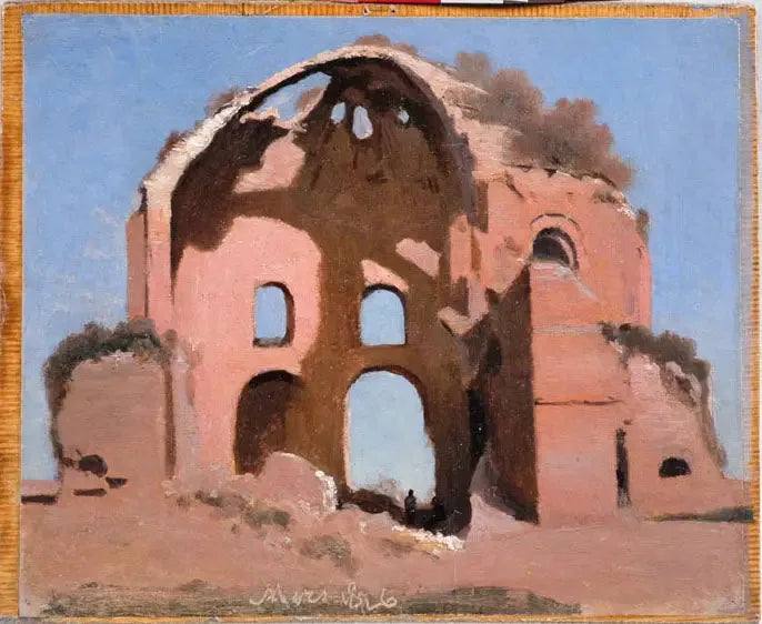 Minervas medicinska tempel nära Rom - Jean-Baptiste Camille Corot
