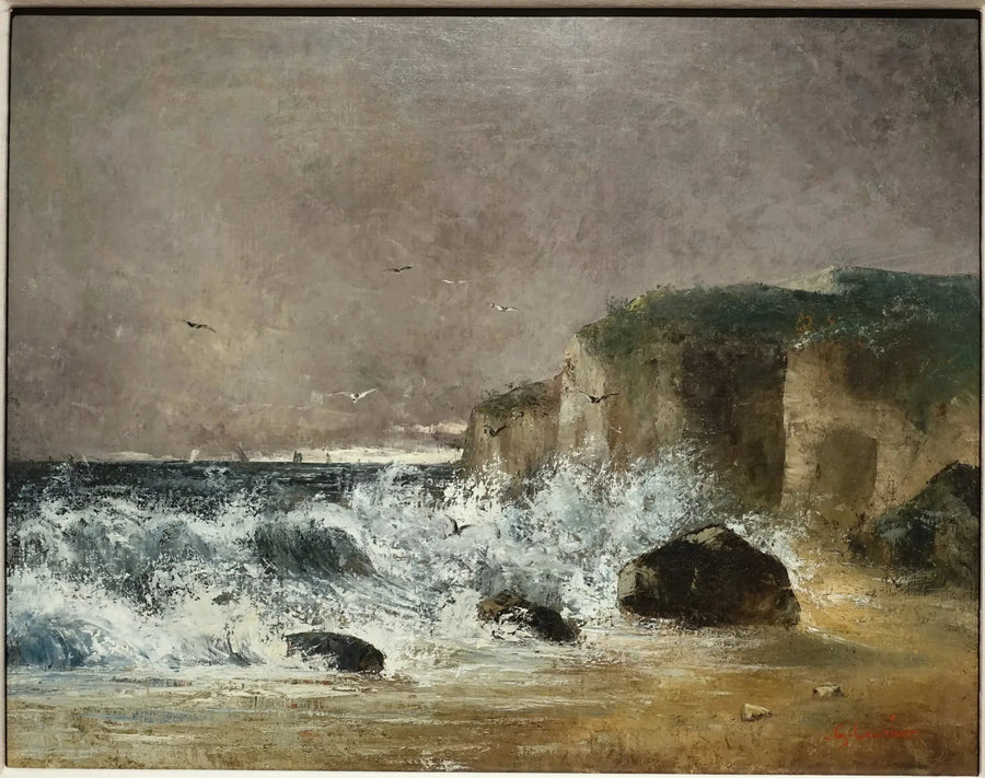 Oväderstider i Étretat - Gustave Courbet