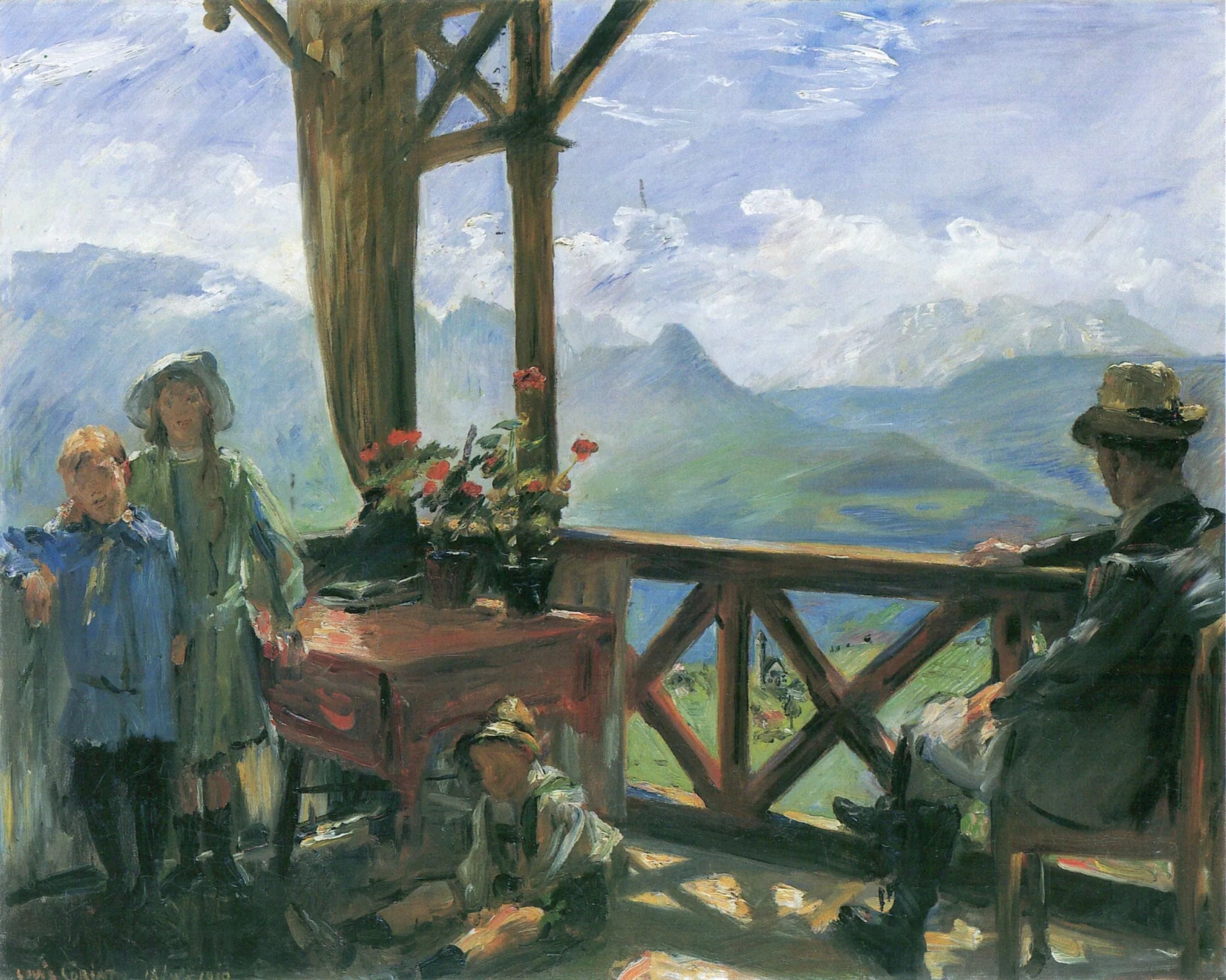Terrasse in Klobenstein, Tirol - Lovis Corinth image 1 tableau peint à l’huile sur toile