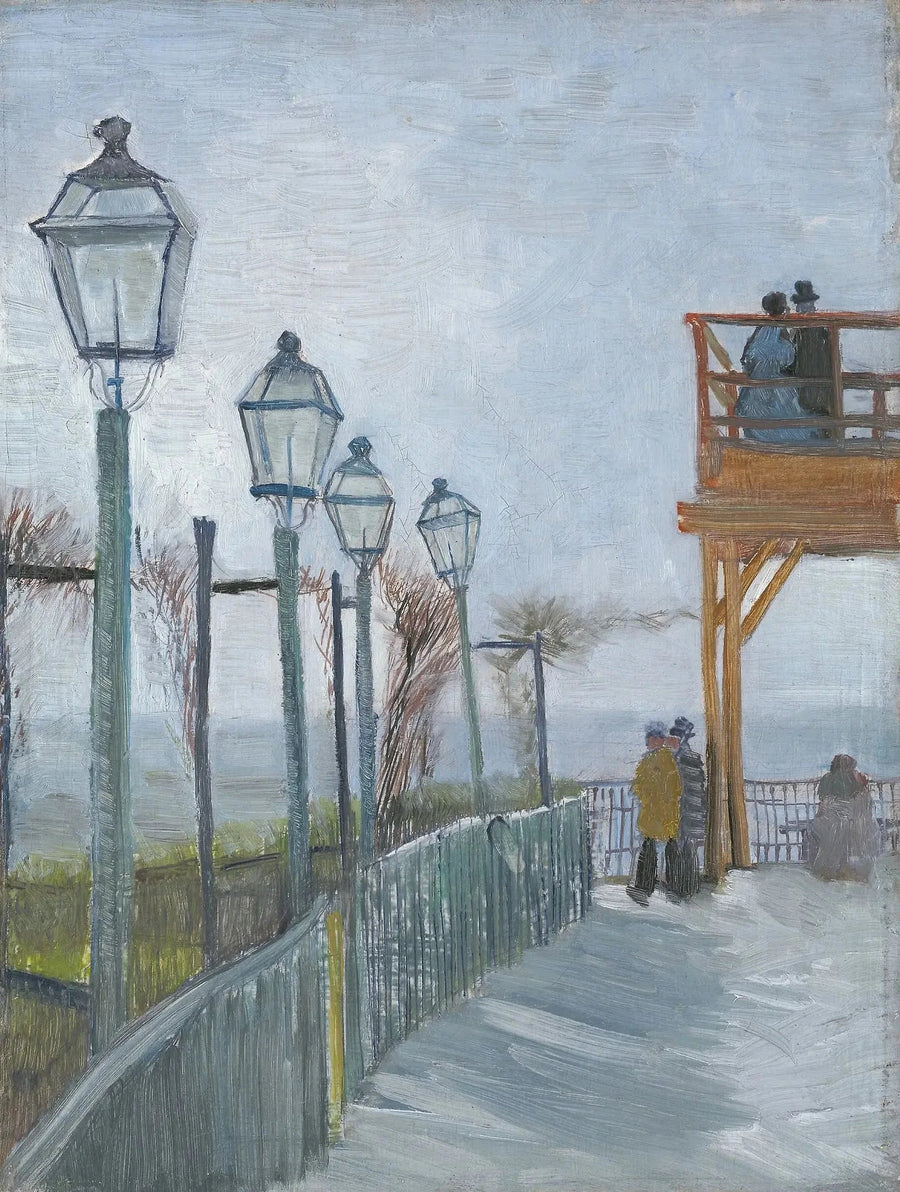 Terrass och observationsplats vid Moulin de Blute-Fin, Montmartre - Vincent van Gogh