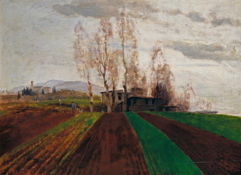 Jordbruksmark i början av våren / - Arnold Böcklin
