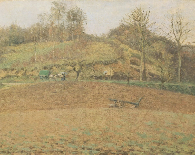 Bearbetad jord - Camille Pissarro