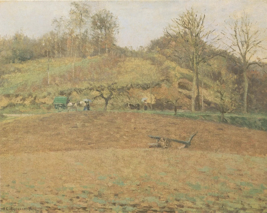Bearbetad jord - Camille Pissarro